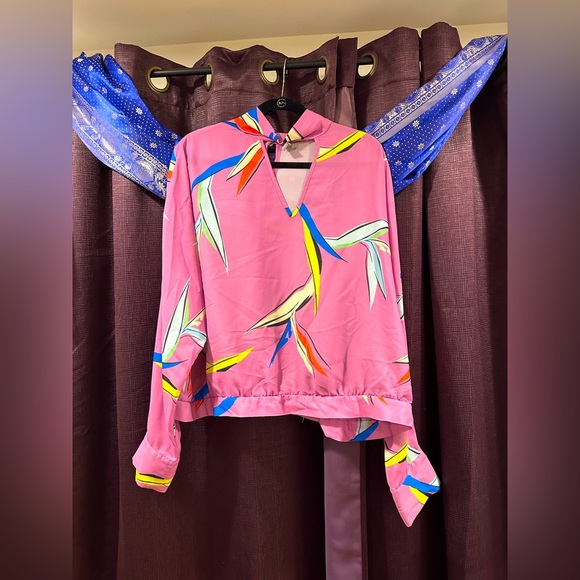 ASOS Curve Tops - ASOS CURVE Batwing Top in Birds of Paradise Print - Multi / US 20